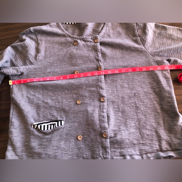 Gudrun Sjoden knit cotton gray cardigan with double buttons xl - Picture 5 of 6